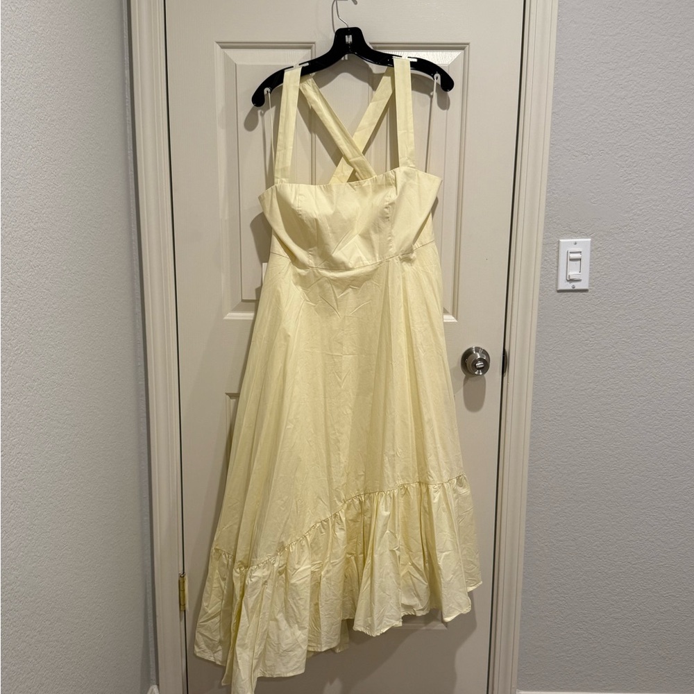 Bardot ​Maple Asymmetric-Hem Midi Dress